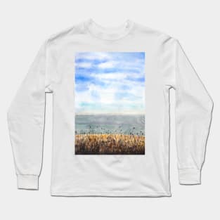 seaside of Brighton watercolor Long Sleeve T-Shirt